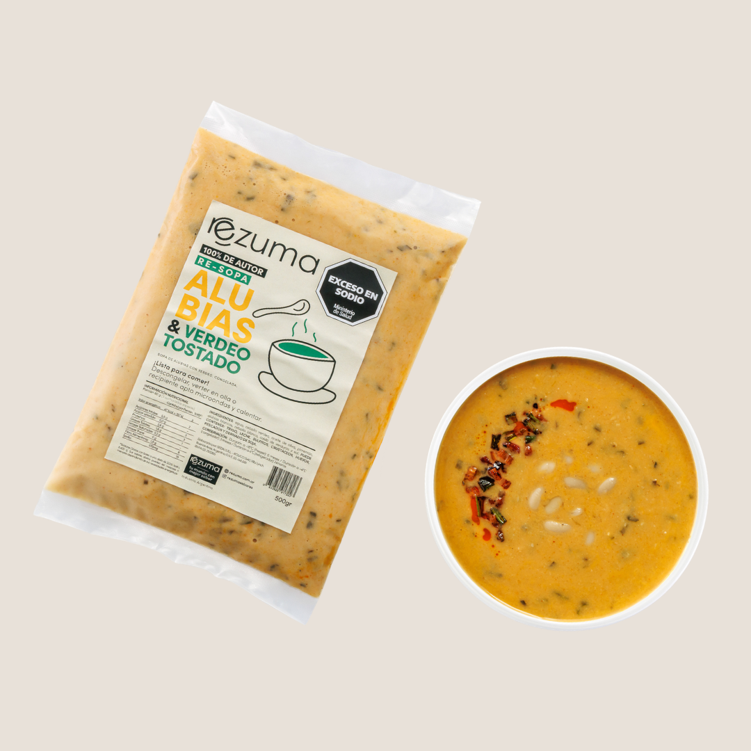 Sopa de Alubias con Verdeo Tostado · Caja x 5 (500 g c/u) - sin IVA