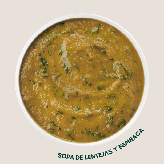 Sopa de Lentejas y Espinaca · Caja x 5 (500 g c/u) - sin IVA