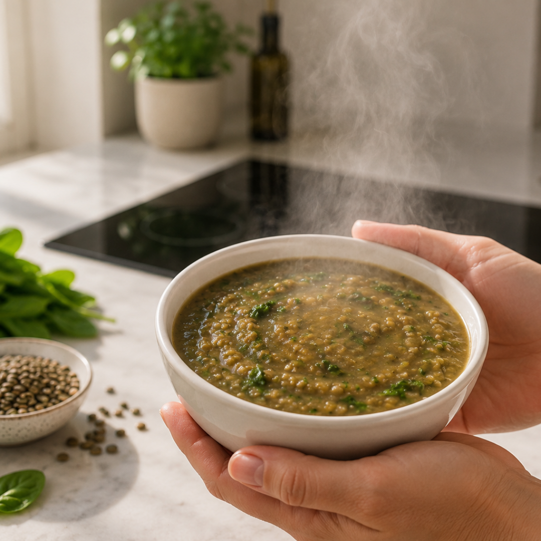 Sopa de Lentejas y Espinaca · Caja x 5 (500 g c/u) - sin IVA